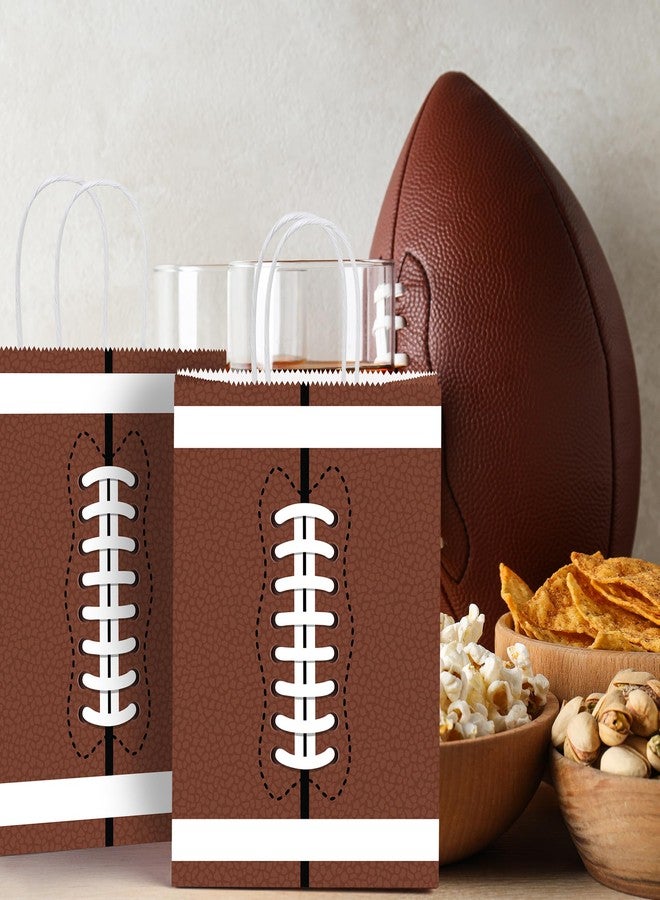 MIMIND 16 Pack Football Party Favor Bags with Handles Paper Treat Goodie Bags with Tissue Paper Reusable Football Theme Gift Bags for Birthday Party Supplies Sports Game Decorations - Image 5